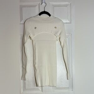 Two-piece Tube Dress with cropped with rhinestone accents.